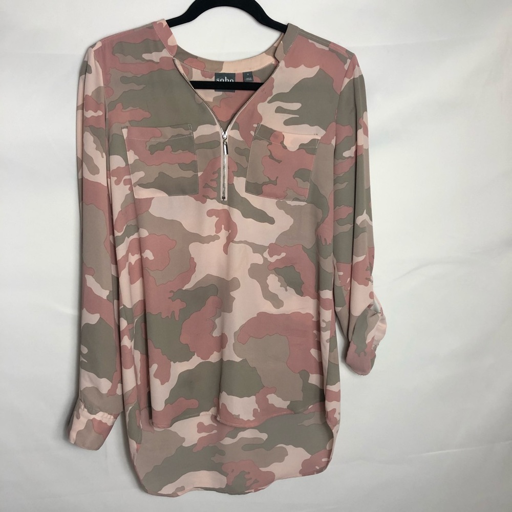 New York & Co. camo blouse